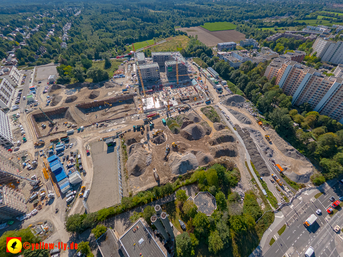 02.09.2023 - eine neue Baugrube auf dem Alexisquartier in Neuperlach